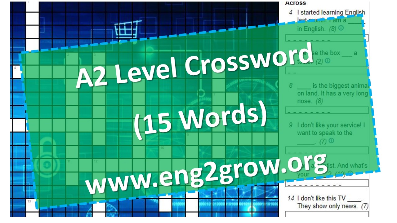 A2 Level Crossword