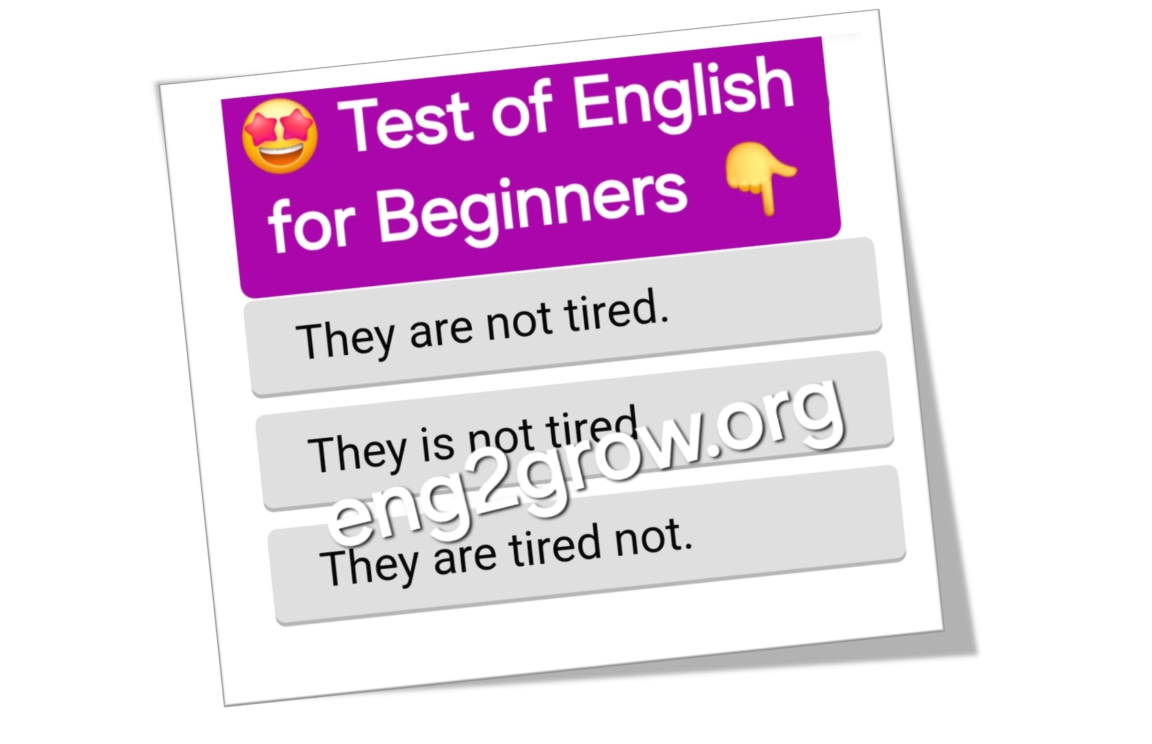 Beginner English Test